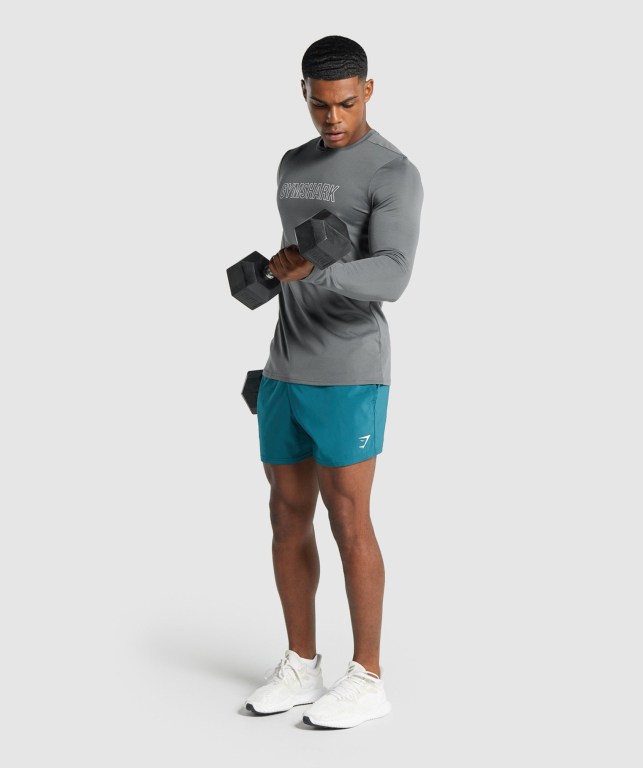 Sudaderas Gymshark Arrival Graphic Hombre Grises | gTEvTfHsJyC