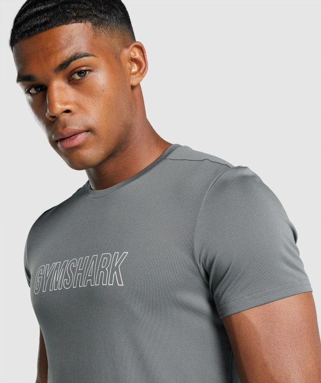 Sudaderas Gymshark Arrival Graphic Hombre Grises | nKXffIhIxwa