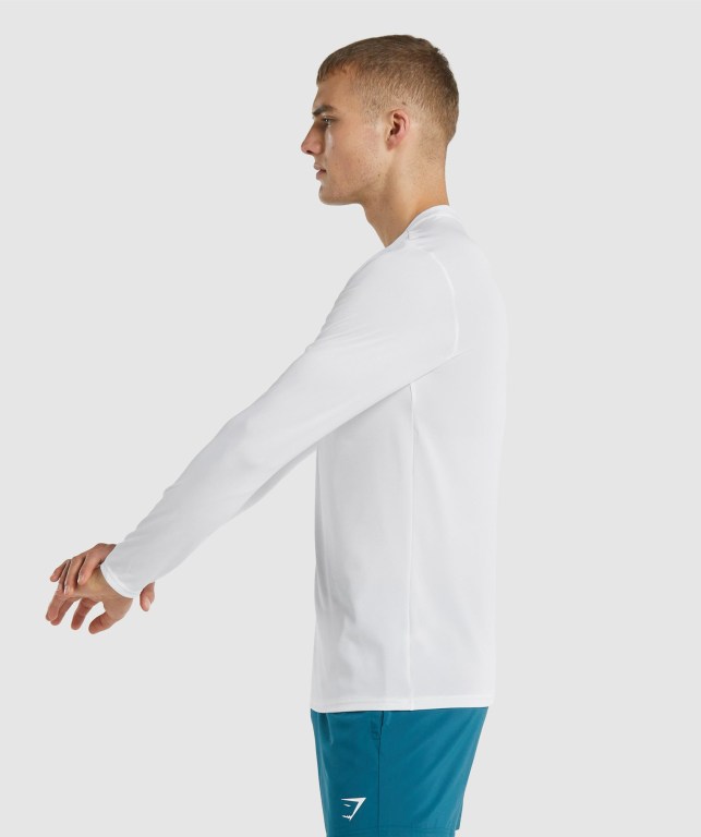 Sudaderas Gymshark Arrival Hombre Blancos | Fp4FhU1q7Zp