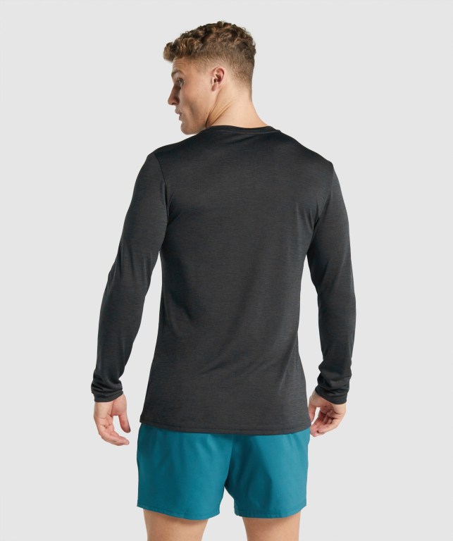 Sudaderas Gymshark Arrival Marl Hombre Negros | Fta7QqUseS1