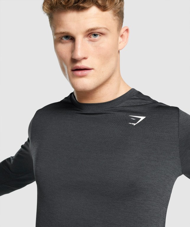 Sudaderas Gymshark Arrival Marl Hombre Negros | Fta7QqUseS1