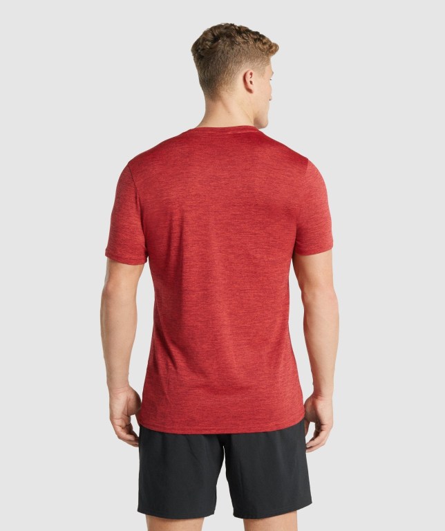 Sudaderas Gymshark Arrival Marl Hombre Rojos | IUALMg6ICbn