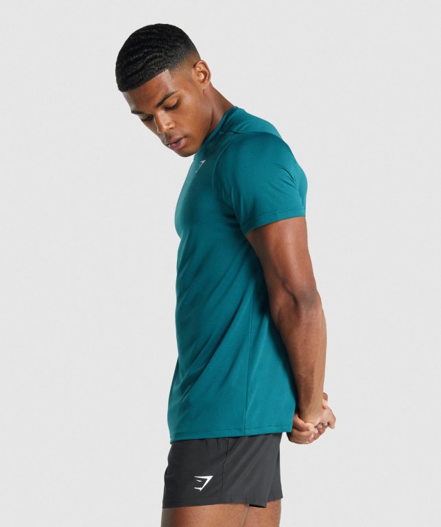 Sudaderas Gymshark Arrival Regular Fit Hombre Turquesa | nqLU18EJAWC