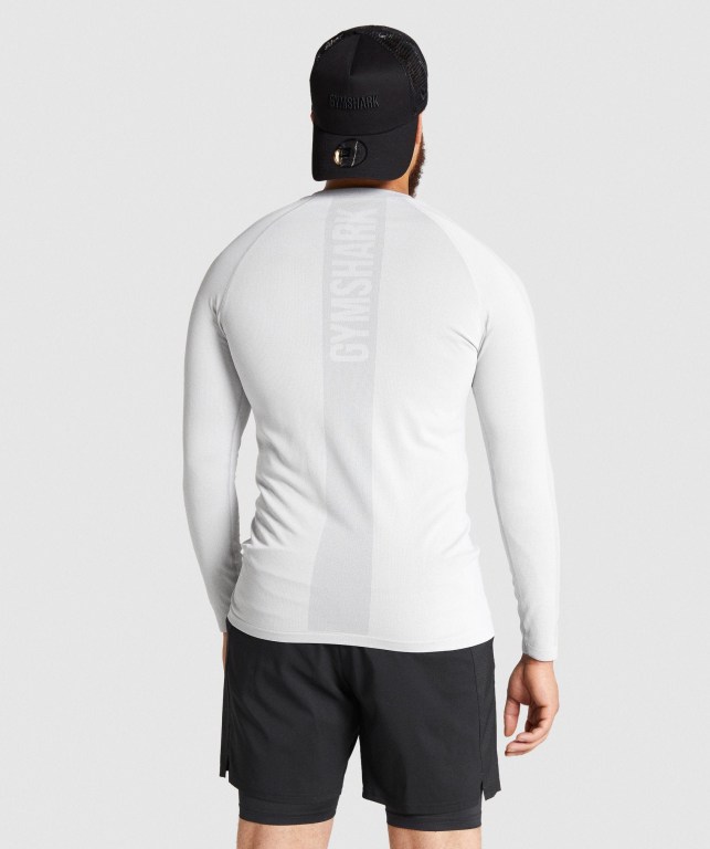 Sudaderas Gymshark Aspect Ligeros Seamless Hombre Grises Claro | 6evT7JUAXKR