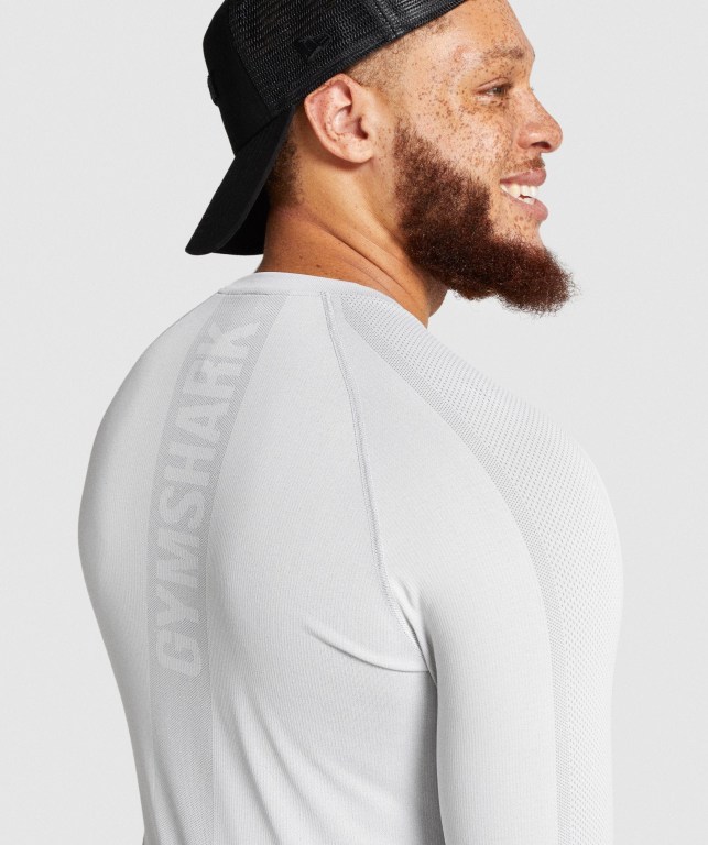 Sudaderas Gymshark Aspect Ligeros Seamless Hombre Grises Claro | 6evT7JUAXKR