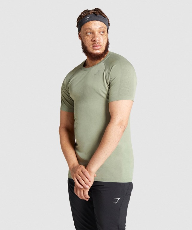 Sudaderas Gymshark Aspect Ligeros Seamless Hombre Verdes Claro | SLRFcrFjVKo