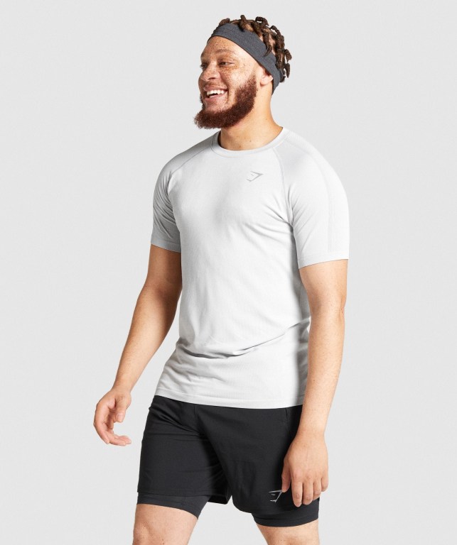 Sudaderas Gymshark Aspect Ligeros Seamless Hombre Grises Claro | qiSJ71s1Ddh