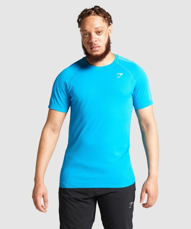 Sudaderas Gymshark Aspect Ligeros Seamless Hombre Azules | yzwSGuIQN7l