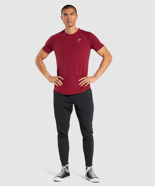 Sudaderas Gymshark Bold Hombre Vino | jItC3bXlpBo