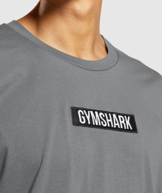 Sudaderas Gymshark Central Oversized Hombre Grises | NOTPjSRxiHt