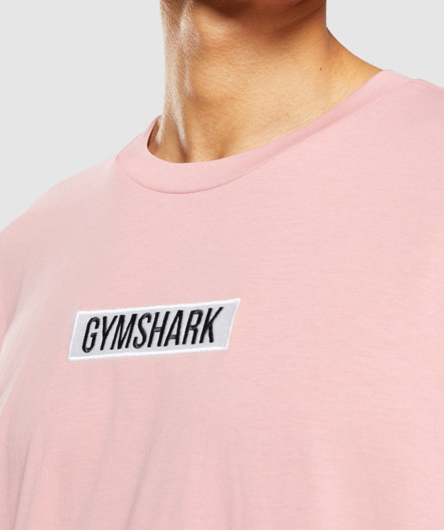 Sudaderas Gymshark Central Oversized Hombre Rosas | hIXQumCTTQL