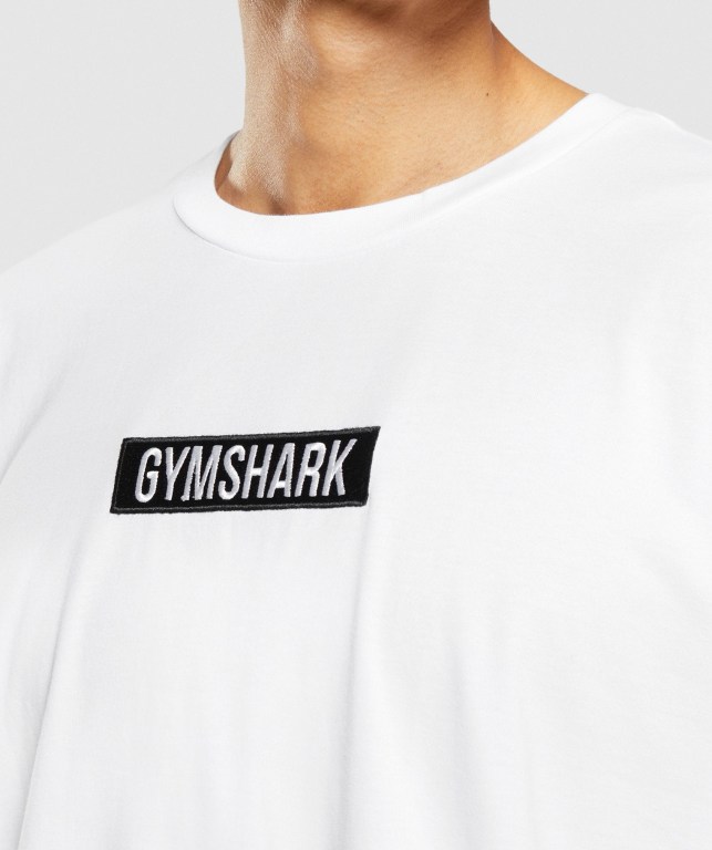 Sudaderas Gymshark Central Oversized Hombre Blancos | wMFV4FWhuJX