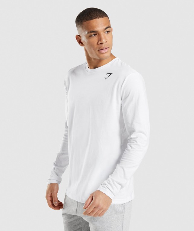 Sudaderas Gymshark Crest Hombre Blancos | 5lQaMjssRAO