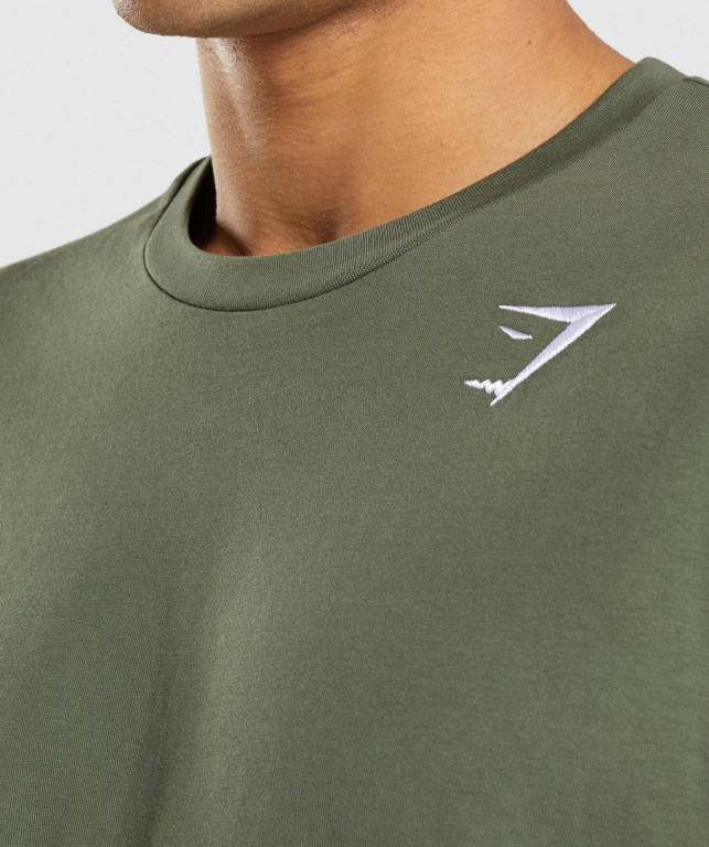 Sudaderas Gymshark Crest Hombre Verde Oliva | ebjKzMtNjGG