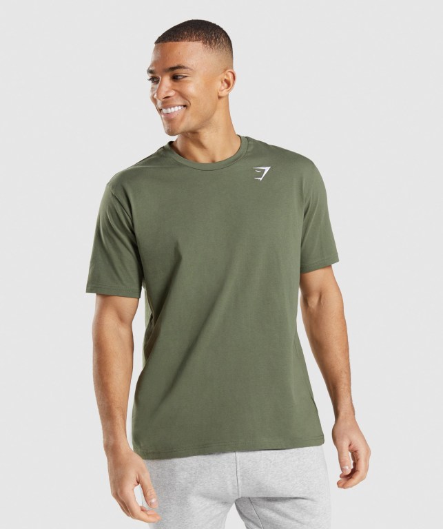 Sudaderas Gymshark Crest Hombre Verde Oliva | ebjKzMtNjGG