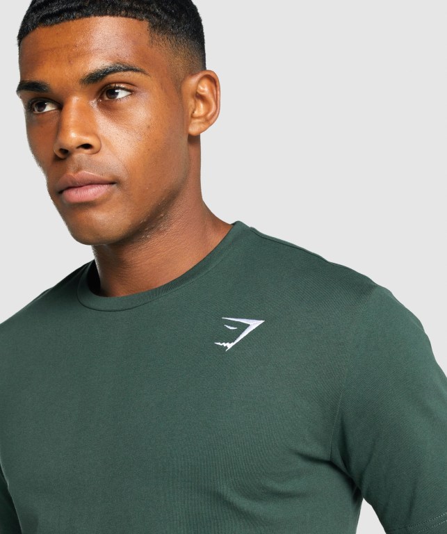 Sudaderas Gymshark Crest Hombre Verdes Oscuro | M3BrOw2XRZA