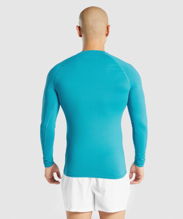 Sudaderas Gymshark Element Baselayer Hombre Azules | FAQkSNde3rY