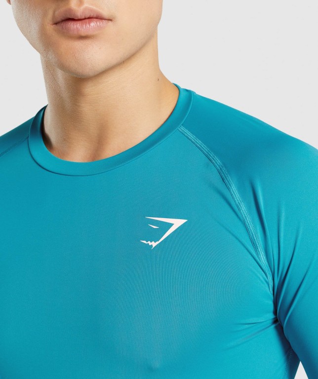 Sudaderas Gymshark Element Baselayer Hombre Azules | FAQkSNde3rY