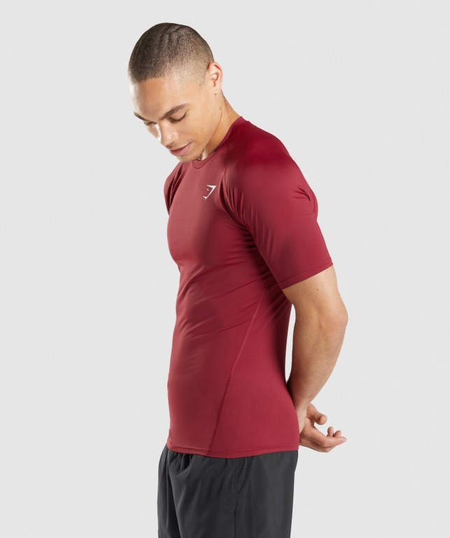 Sudaderas Gymshark Element Baselayer Hombre Vino | NEiVUzfR3Tq