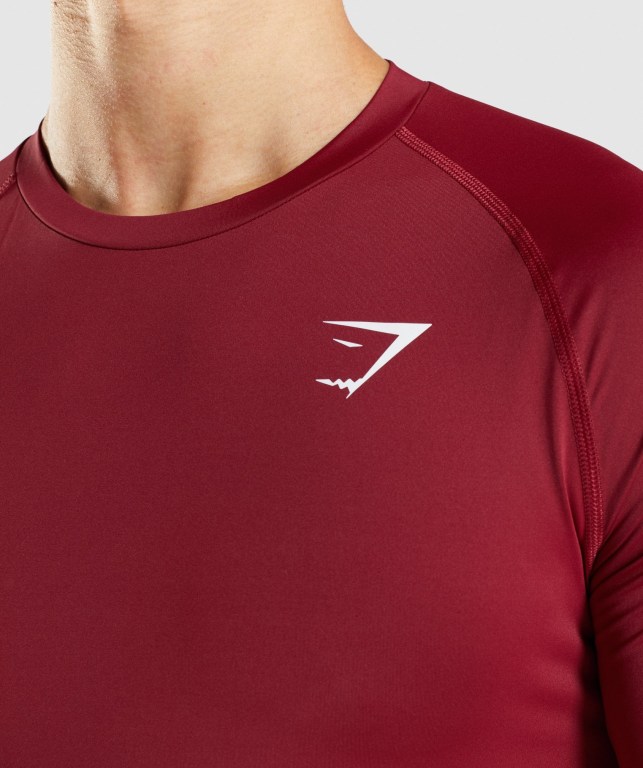 Sudaderas Gymshark Element Baselayer Hombre Vino | NEiVUzfR3Tq