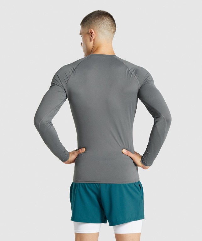 Sudaderas Gymshark Element Baselayer Hombre Grises | U672KhC9vIP