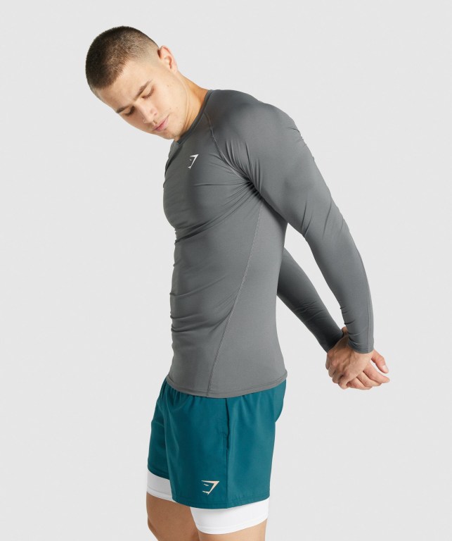 Sudaderas Gymshark Element Baselayer Hombre Grises | U672KhC9vIP