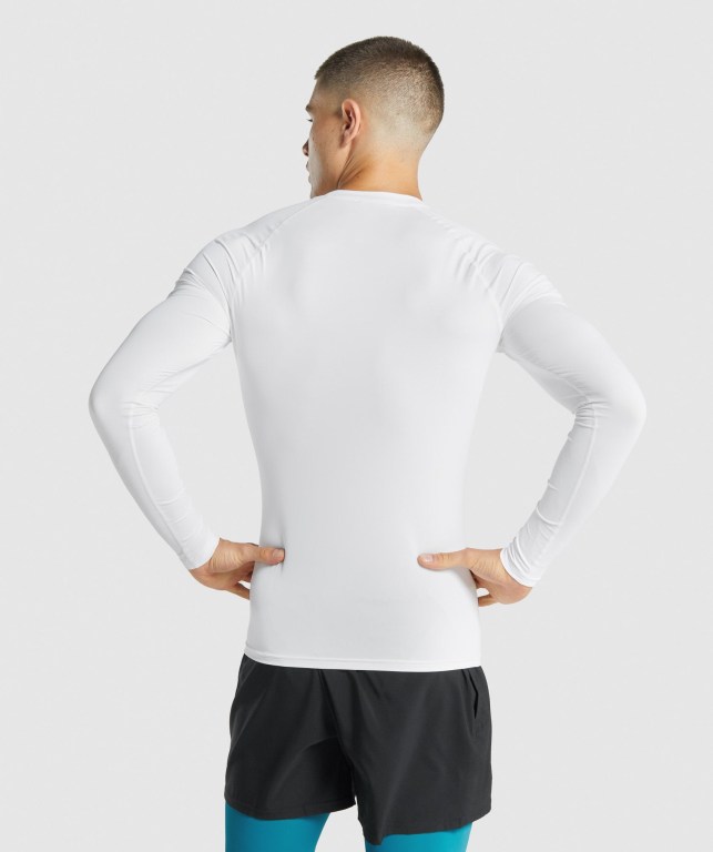 Sudaderas Gymshark Element Baselayer Hombre Blancos | hHixNMuB2Mv