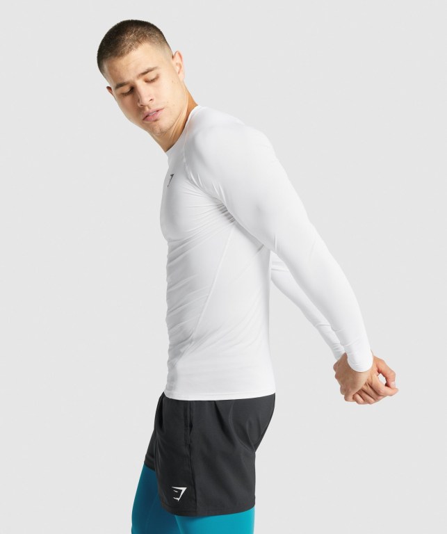 Sudaderas Gymshark Element Baselayer Hombre Blancos | hHixNMuB2Mv