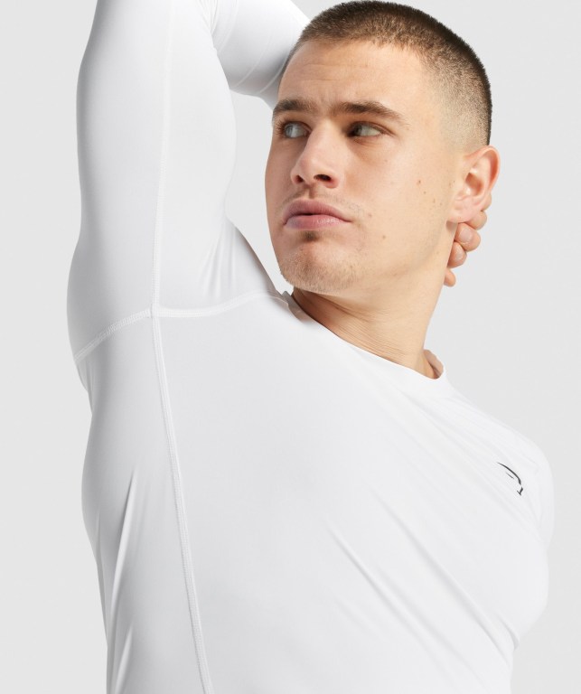 Sudaderas Gymshark Element Baselayer Hombre Blancos | hHixNMuB2Mv