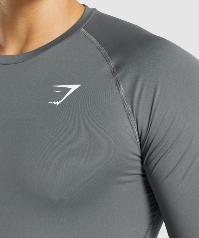 Sudaderas Gymshark Element Baselayer Hombre Grises | rPue4DbgrVa