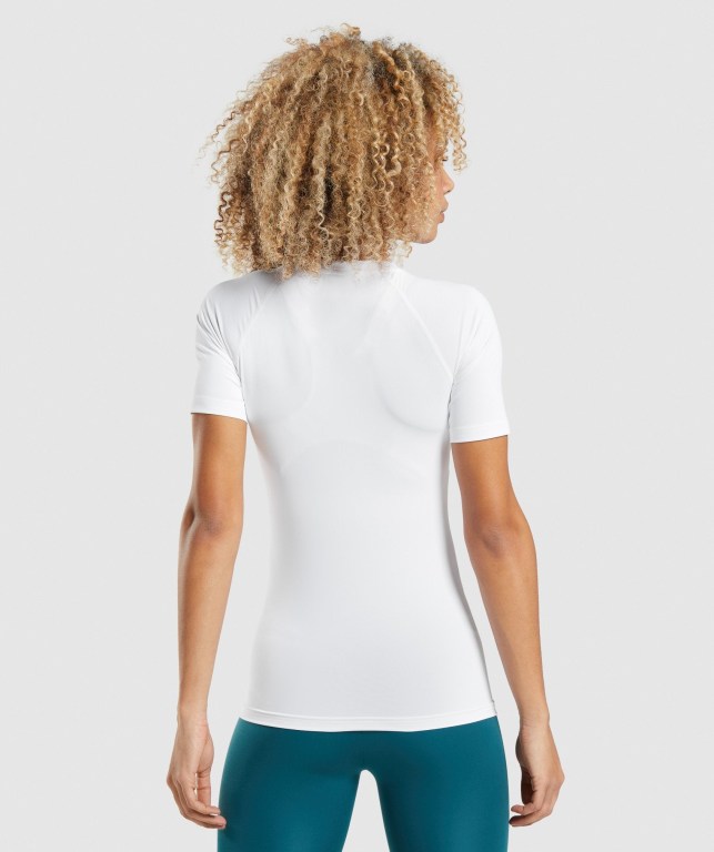 Sudaderas Gymshark Entrenamiento Baselayer Mujer Blancos | g4neGdfLN42