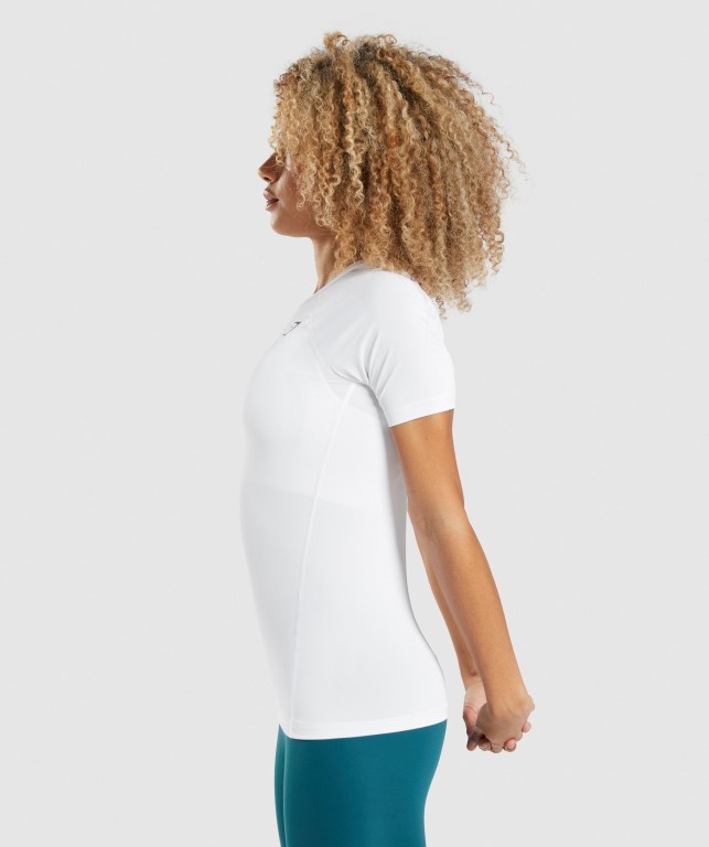 Sudaderas Gymshark Entrenamiento Baselayer Mujer Blancos | g4neGdfLN42