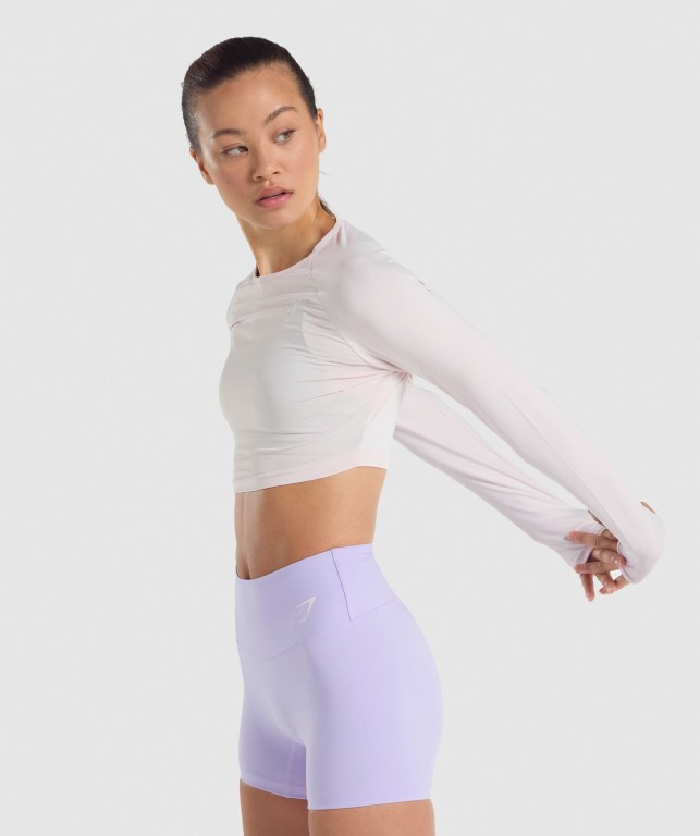 Sudaderas Gymshark Entrenamiento Crop Top Mujer Creme | UT7sUIyMw6u