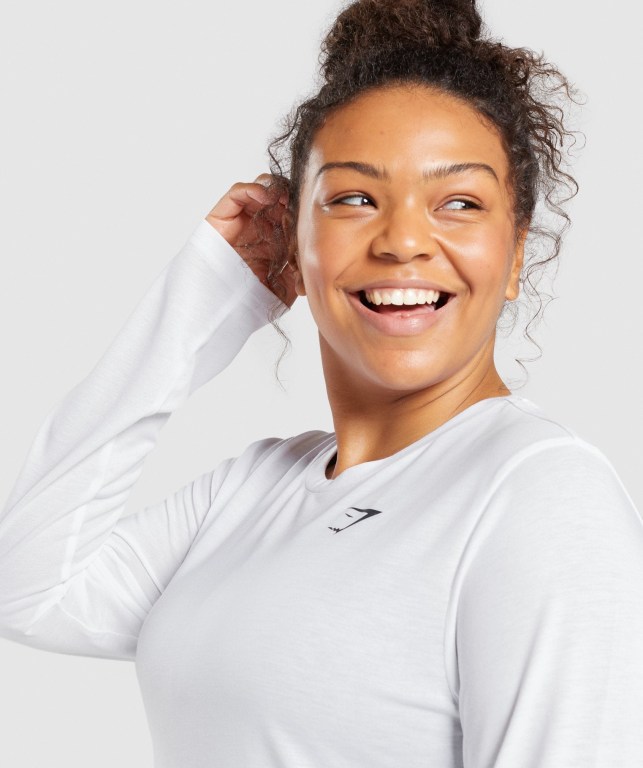 Sudaderas Gymshark Entrenamiento Oversized Mujer Blancos | nYuOMxB9hWT