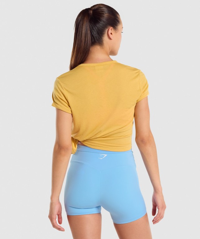 Sudaderas Gymshark Essential Mujer Amarillos | kzgTXS3teQl