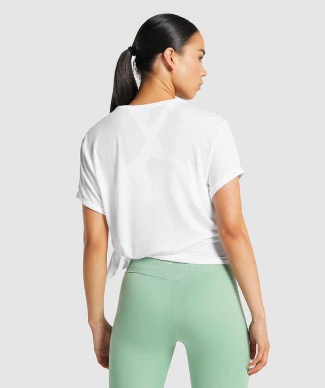 Sudaderas Gymshark Essential Mujer Blancos | eoCblyVOMxj