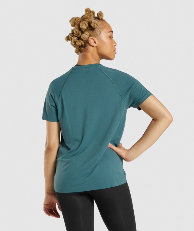 Sudaderas Gymshark Fit Seamless Mujer Verdes Oscuro | JTpDWBL1GTp