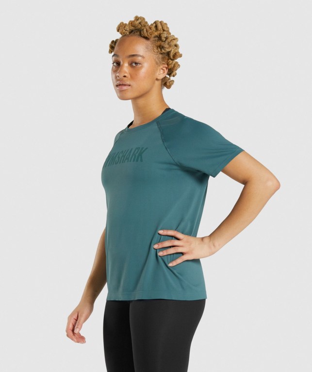 Sudaderas Gymshark Fit Seamless Mujer Verdes Oscuro | JTpDWBL1GTp