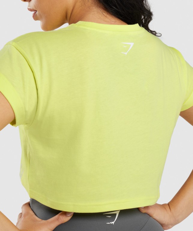 Sudaderas Gymshark Fraction Crop Top Mujer Verdes | gl1C88B8fQB