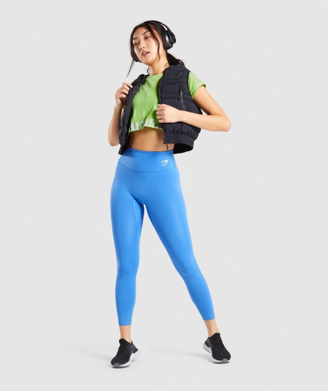 Sudaderas Gymshark Fraction Crop Top Mujer Verdes | hIJaeTbSGRH