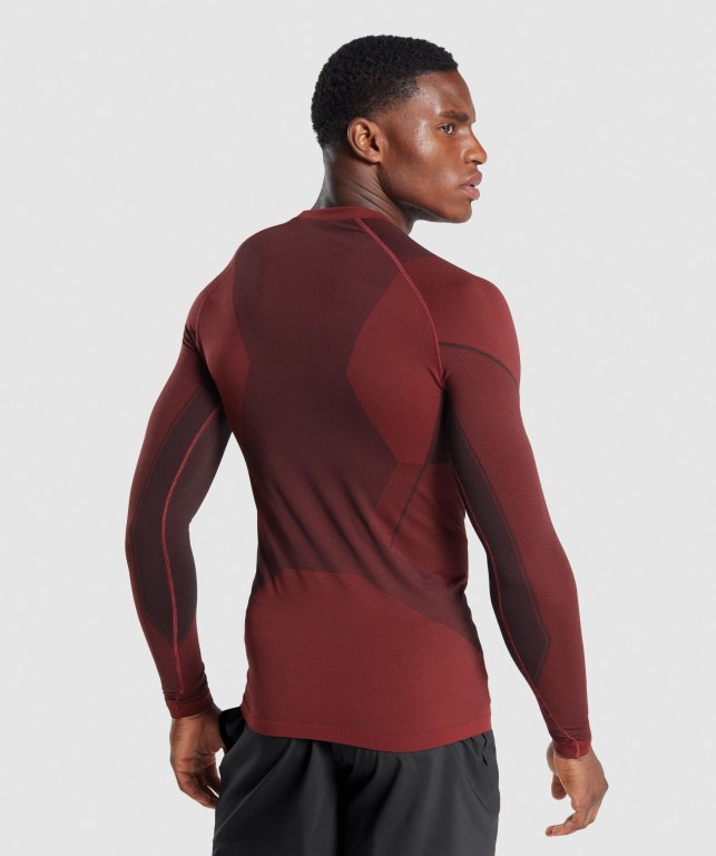 Sudaderas Gymshark Free Force Seamless Hombre Vino | TRBDrgvdFKw