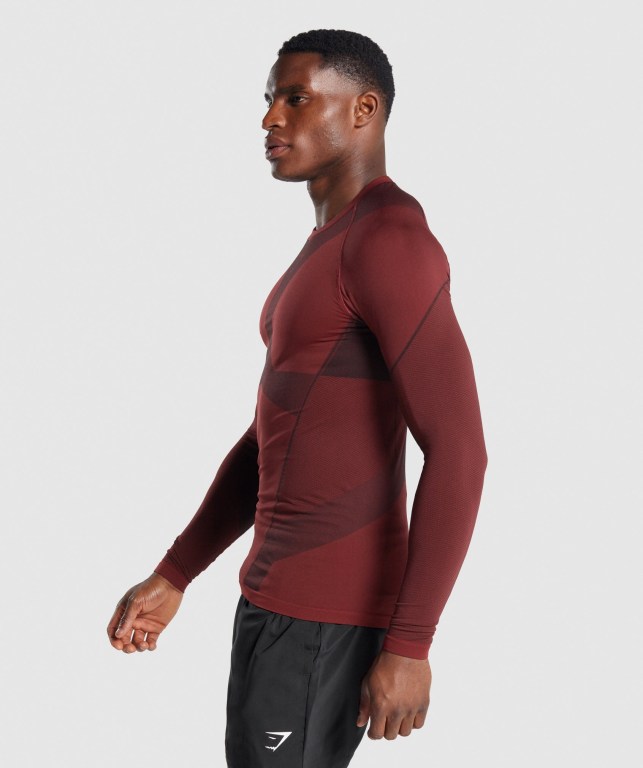 Sudaderas Gymshark Free Force Seamless Hombre Vino | TRBDrgvdFKw