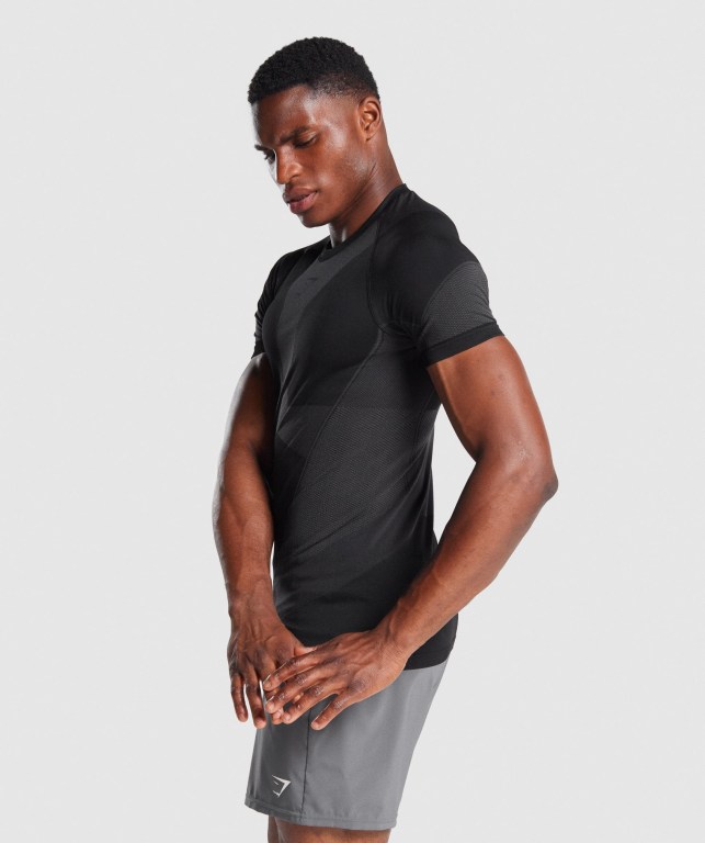 Sudaderas Gymshark Free Force Seamless Hombre Negros | xVxuEskGo2u