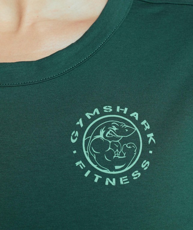 Sudaderas Gymshark Legacy Graphic Mujer Verdes Oscuro | S9xEcvHWqcL