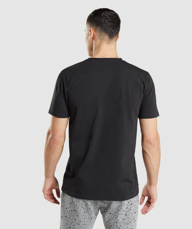 Sudaderas Gymshark Micro Print Block Infill Hombre Negros | BfAIOsiKz7Q