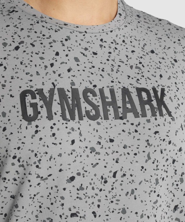 Sudaderas Gymshark Micro Print Hombre Grises Claro | zb7xm5bv4Z7