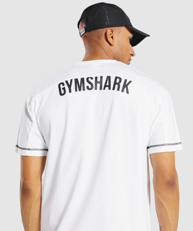 Sudaderas Gymshark Recess Hombre Blancos | UfRxtFkMgUS