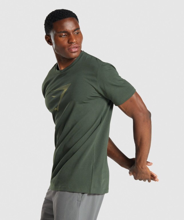 Sudaderas Gymshark Sharkhead Infill Hombre Verdes Oscuro | Tqum5k2cDNg