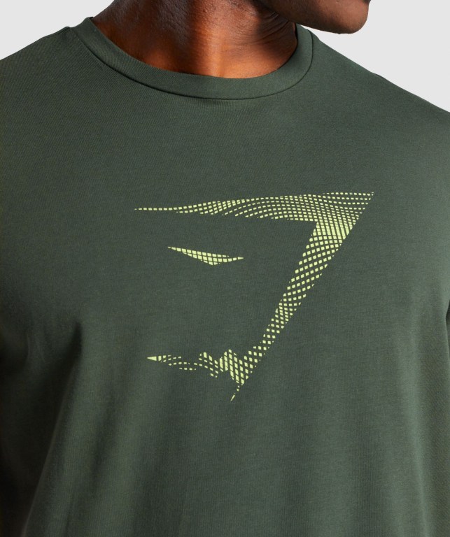 Sudaderas Gymshark Sharkhead Infill Hombre Verdes Oscuro | Tqum5k2cDNg