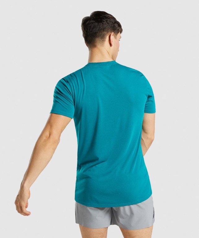 Sudaderas Gymshark Sports Hombre Turquesa | H8qujh6ROTB